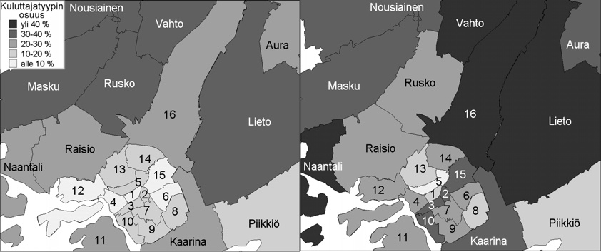 22 luokkiin kuuluvat henkilöt ovatkin jonkin verran yliedustettuja.