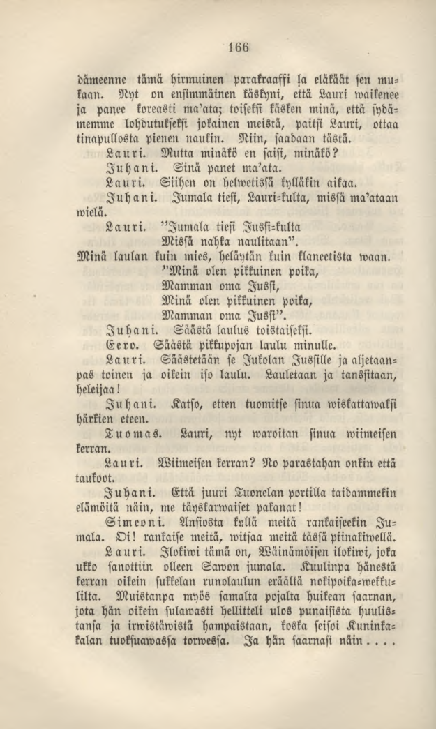 166 dameenne tämä hirmuinen parakraaffi la eläkäät sen mukaan.