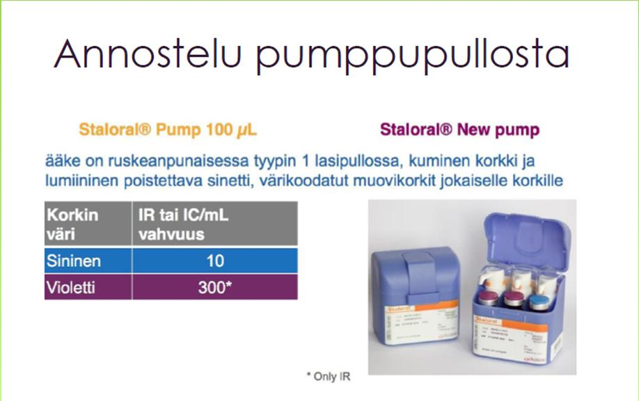 Staloral koivu- kielenalusliuos Liuos annostellaan pumppupullosta painalluksina (ei tippoina)