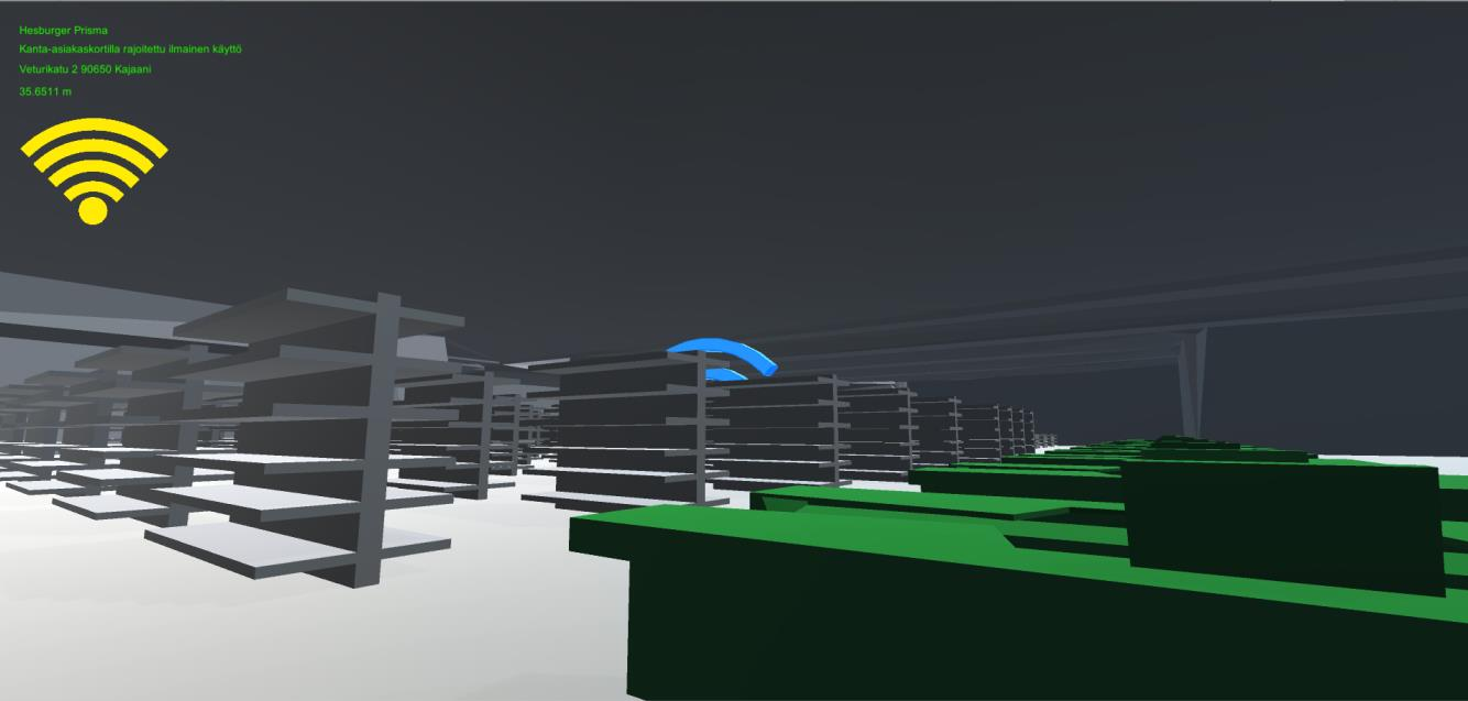 WLAN-liityntäpistettä koskevaan tietoon ensimmäisen persoonan näkökulmasta.