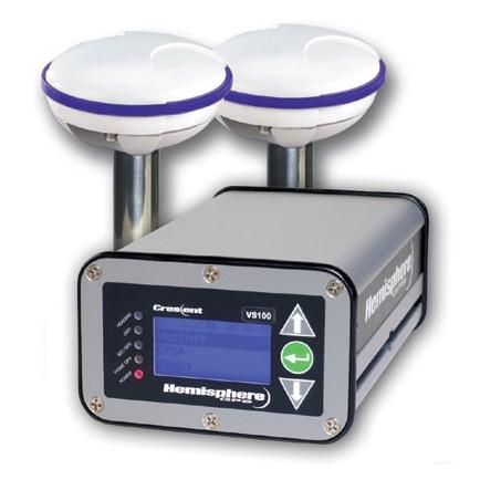 4.2.1 Hemisphere Crescent VS100 Hemisphere Crescentin VS100-satelliittipaikannuslaite on kaksikanavainen, kaksiantenninen, L1-kantoaaltotaajuusalueen C/A-koodia sekä kantoaallonvaiheen mittausta