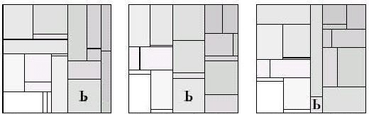 6 Jakoalkion valinta vaikuttaa lopulliseen ulkoasuun. Esitetyssä algoritmissa (pivot-bysize) valittiin suurin alkio.