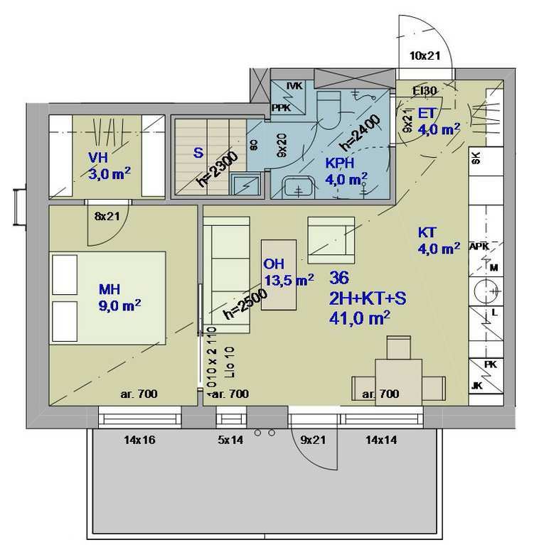 POHJKUVT sunnot 35 34,0m²