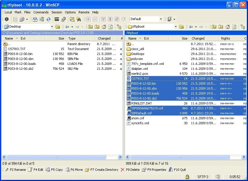 41 Kuva 14. /tftpboot kansion sisältö Seuraavaksi avataan OS79XX.txt tiedosto, joka sisältää ainoastaan SIP-ohjelmiston versionumeron POS3-8-12-00.