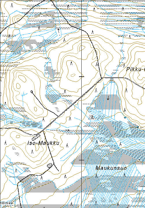 500 Kohdetyyppi: 13 Liikennekohteet Copyright: Metsähallitus 2008