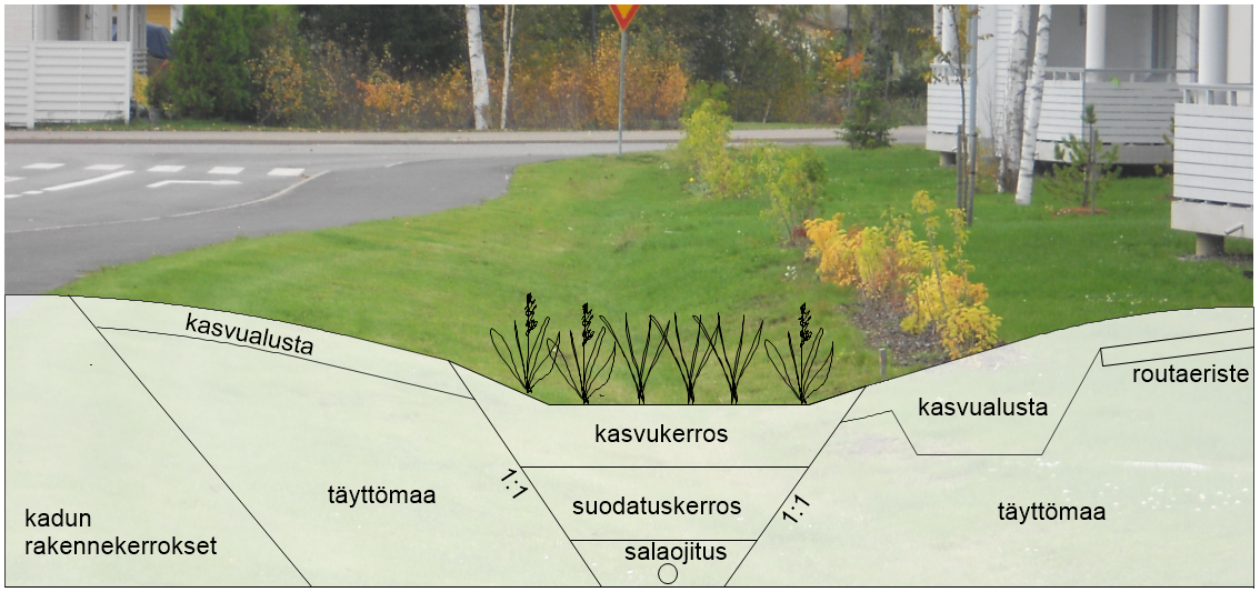 BIOPIDÄTYS/SUODATUS KASVUPAIKKANA Todella kuiva pitkinä poutajaksoina Todella