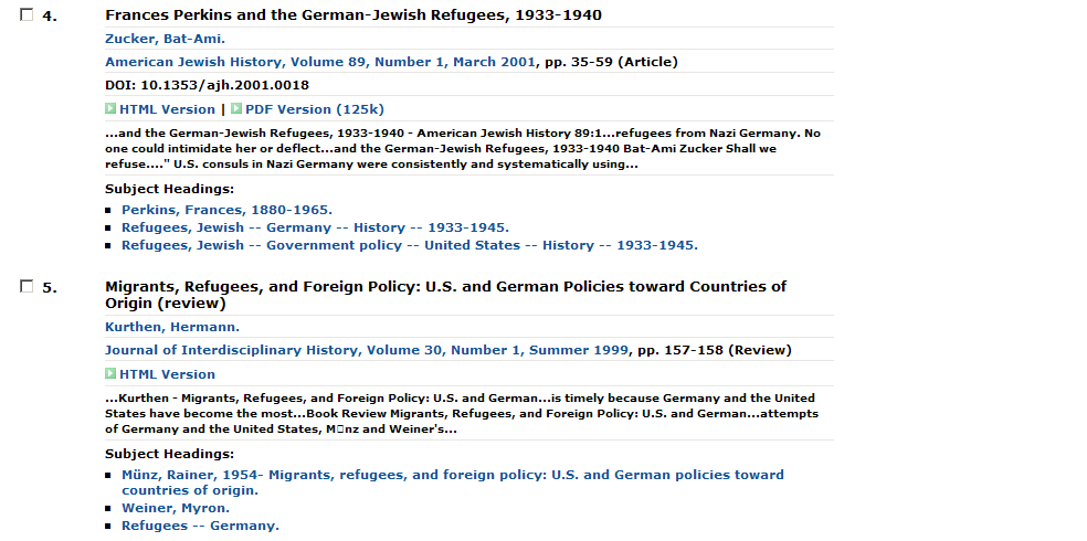 25/28 Voit merkitä kiinnostavat viitteet tulostusta / tallennusta varten Save Marked Results. Siirry oikean reunan.