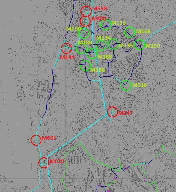 37 (65) Alueella on 26 muuntamoa: 11 pylväsmuuntamoa, 12 metallista puistomuuntamoa, kaksi betonista puistomuuntamoa ja yksi kiinteistömuuntamo.