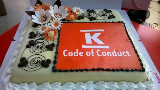 Lähettiläät viestinviejinä Laadimme koko henkilöstölle suunnatun elearningkoulutuksen, joka helpottaa K Code of Conductin sisäistämisessä.