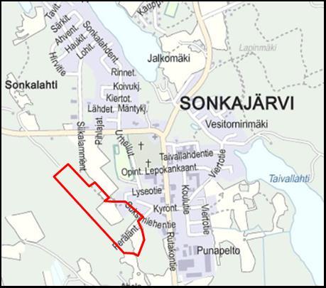 FCG SUUNNITTELU JA TEKNIIKKA OY Kaavaselostus 4 (16) Kuva 2: Suunnittelualueen likimääräinen sijainti. 1.3 Kaavan nimi ja tarkoitus Kaavan nimi tulee suunnittelualueen nimestä.