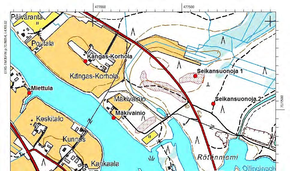 Utajärvi keskustaajama Vaalan