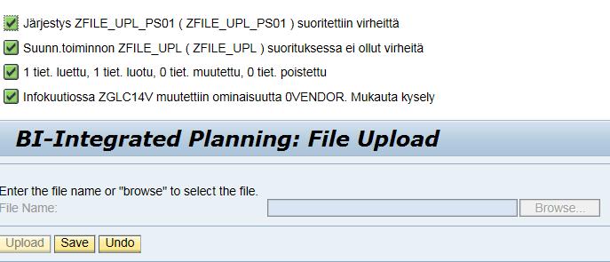 Tiedostolataus-toiminnallisuus avautuu uuteen selainikkunaan. Muuttujiin täydennetään ladattava kirjanpitoyksikkö sekä segmentti.