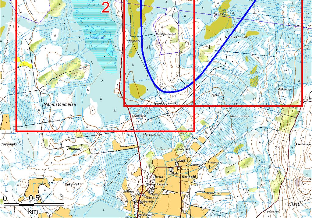 luontoselvitys oy/pohjakartta: Maanmittauslaitos, Maastotietokanta 12/2013