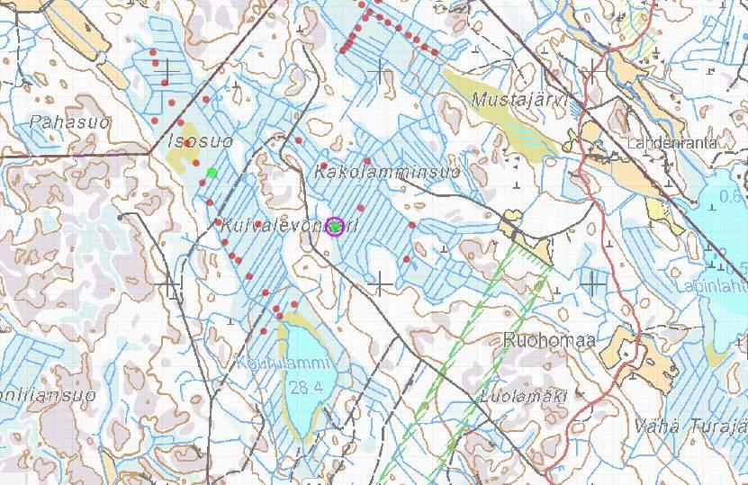Rauma, Kakolamminsuo (5179) GTK:n turvevarojen tilinpitoaineisto: Suon pinta-ala: 35 ha Suon kokonaisturvemäärä: 0.35 milj.