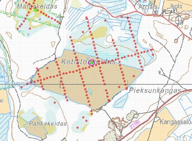 Honkajoki, Ketistönkeidas (15655) GTK:n turvevarojen tilinpitoaineisto: Koko suon pinta-ala 157 ha, yli 150 cm p-ala 84 ha Suon kokonaisturvemäärä: 2.61 milj. suo-m3, turvekerroksen keskipaksuus: 1.