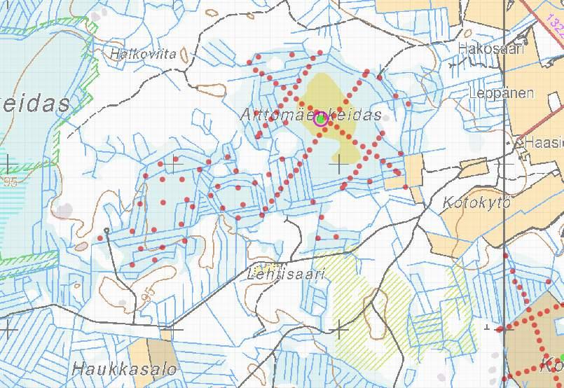 Honkajoki, Aittomäenkeidas(15650) GTK:n turvevarojen tilinpitoaineisto: P-ala 126 ha, yli 150 cm 51 ha Suon kokonaisturvemäärä: 1.81 milj. suo-m3, turvekerroksen keskipaksuus: 1.
