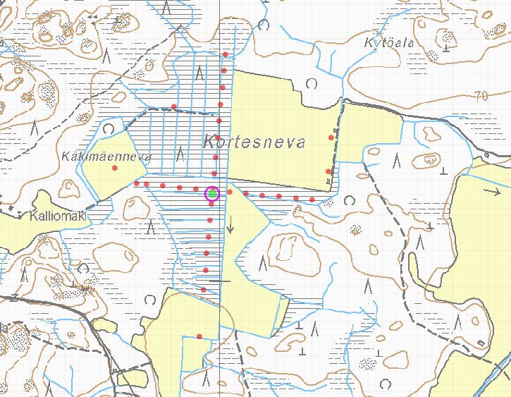 Kankaanpää, Kortesneva (15799) GTK:n turvevarojen tilinpitoaineisto: Suon pinta-ala: 39 ha Suon kokonaisturvemäärä: 0.67 milj. suo-m3 Turvekerroksen keskipaksuus: 1.