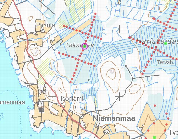 Karvia, Takaneva (21145) GTK:n turvevarojen tilinpitoaineisto: Suon pinta-ala: 55 ha Suon kokonaisturvemäärä: 0.8 milj. suo-m3 Turvekerroksen keskipaksuus: 1.