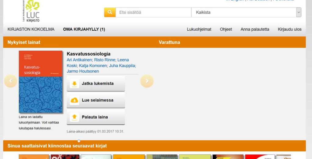 sovelluksessa.