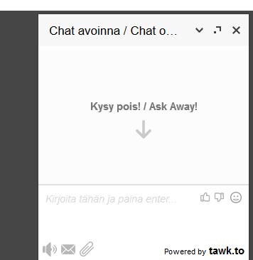 Mikäli Chat on Offline-tilassa, sen paikalla on lomake, jonka