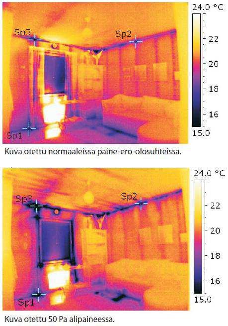 Lämpökuvaukseen on hyvä valmistautua jo edellisenä päivänä ja poistaa kaikki tavarat seinien viereltä.