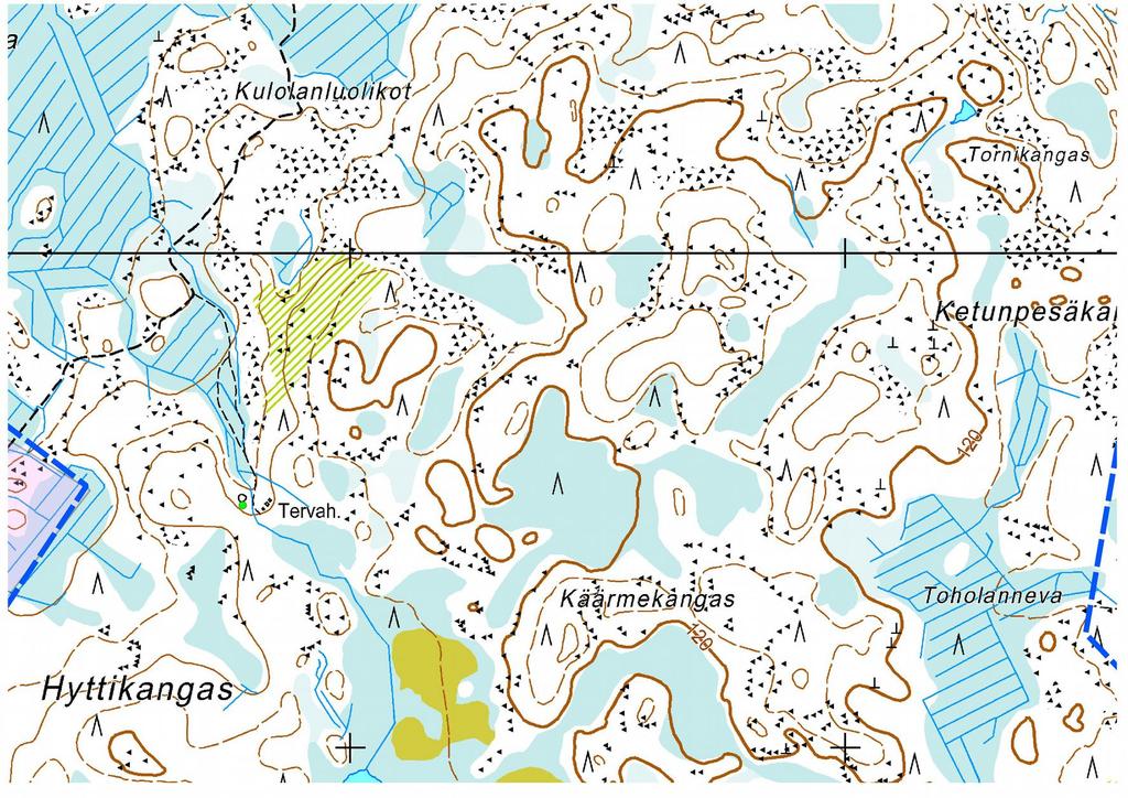 15 3 Kohde 3, mk 1:10 000, Maanmittauslaitoksen peruskarttarasteri 06/2014. 4.