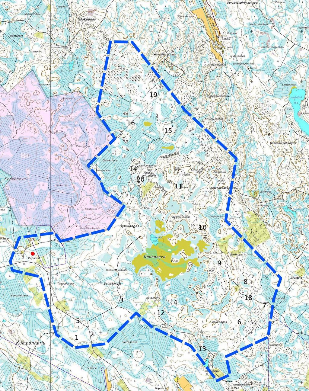 16 8. Maastokuvaukset ja valokuvat Kartta 6. Kuvauspaikat.