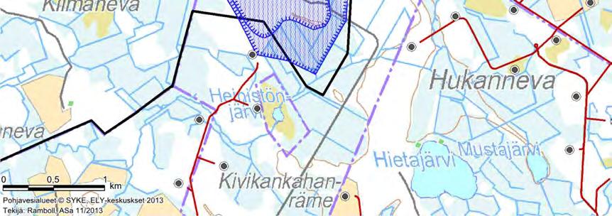 Kalliopohjaveteen vaikutuksia voi ilmaantua kalliolouhinnan aikana. Tuulipuiston ollessa toiminnassa ei normaalitilanteessa varsinaisia vaikutuksia alueen pohjavesiin synny.