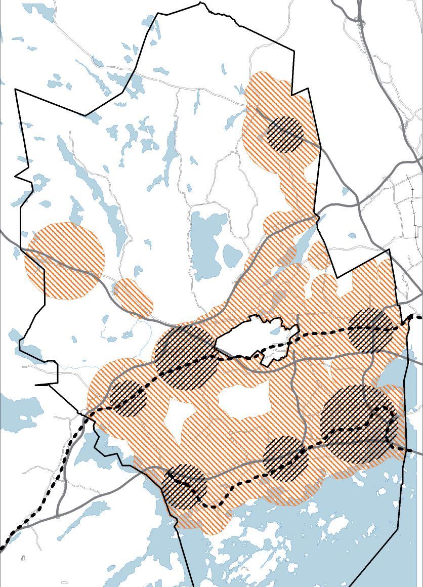3 Palvelukeskittymä kaupunkitasoisille ja alueellisille palveluille Tulevaisuuden hyvän joukkoliikenteen ja lähipalvelujen alue Raideliikenne, rantarata ja metro KSK / VRo / 2.9.2010 Kuva 1.
