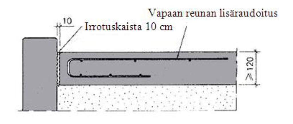 kuormaa suuremmalle alalle, jolloin siihen kohdistuva pintapaine pienenee. Näin eriste kestää paremmin myös työnaikaiset kuormat. Eristeen valinnassa huomioidaan lämpö- ja kosteustekniset asiat.