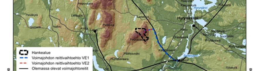 Kasvillisuudeltaan hankealue on pääosin sekametsävaltaista talousmetsää (kuva 4-4).