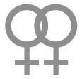 kaksi toisensa leikkaavaa Venus-, eli naissymbolia lesbisyyttä (kuva 1). (Rainbow resource centre 2005.) 9 KUVA 1. Homoseksuaalisuutta ja lesbisyyttä kuvaavat symbolit.