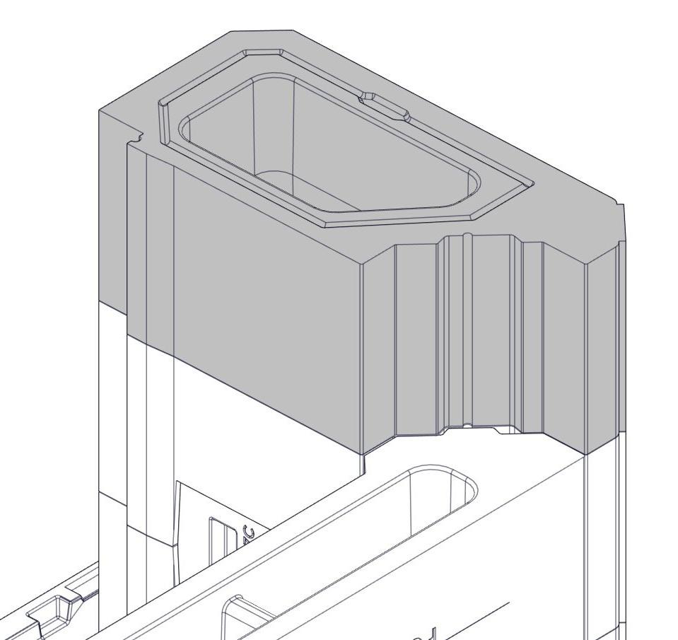 Place next element. The vertical joint should be sealed with gasket as illustrated. Asenna elementit kuvan mukaisesti.
