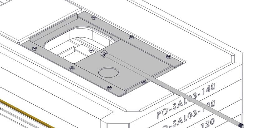 Place chimney damper. Assemble, screw in, damper rod to the damper cover. Push in and pull out rod in order to see if it work properly. Now, remove both damper rods.