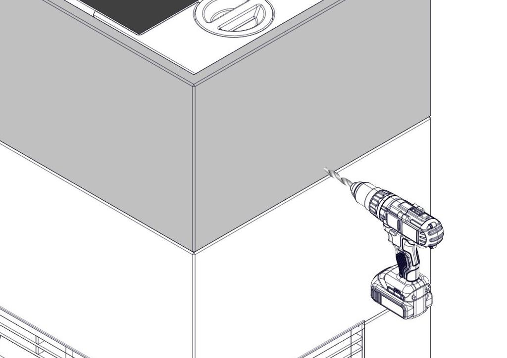 Etter montering vil pakningene mellom kjerneelementene sette seg noe. For å unngå at spjeldarmene kiler seg er det nørdvendig å frese / borre ut ca 10mm under hullet som lages til spjeldarmene.