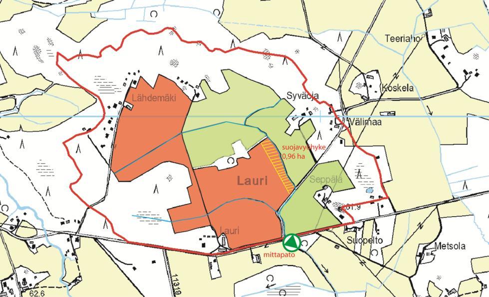 Pelto-oja ja luonnontilainen metsäpuro mittapato Pelto-oja 124 ha 48 %