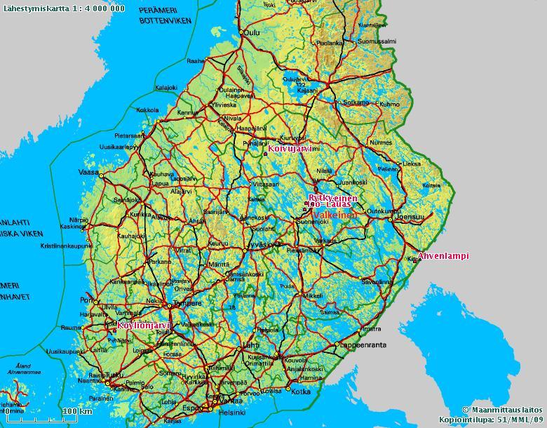 18 Kuva 4. Tutkittavien järvien sijainti. Kuva: Maanmittauslaitos, 51/MML/09 Köyliönjärvi sijaitsee Köyliössä, Satakunnassa (Kuva 5.).