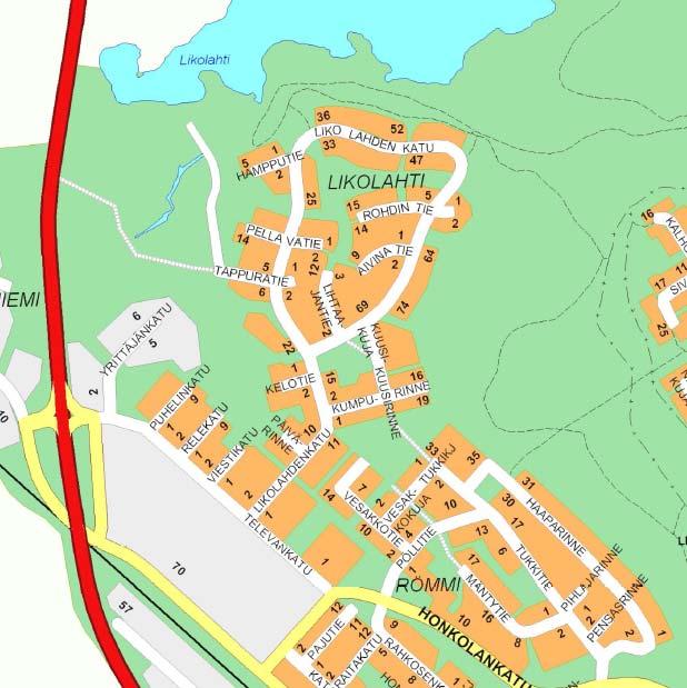 Kaava-alueen sijainti Suunnittelualue sijaitsee Äänekosken taajaman Likolahden asuinalueella noin 3 km päässä Äänekosken keskustasta.