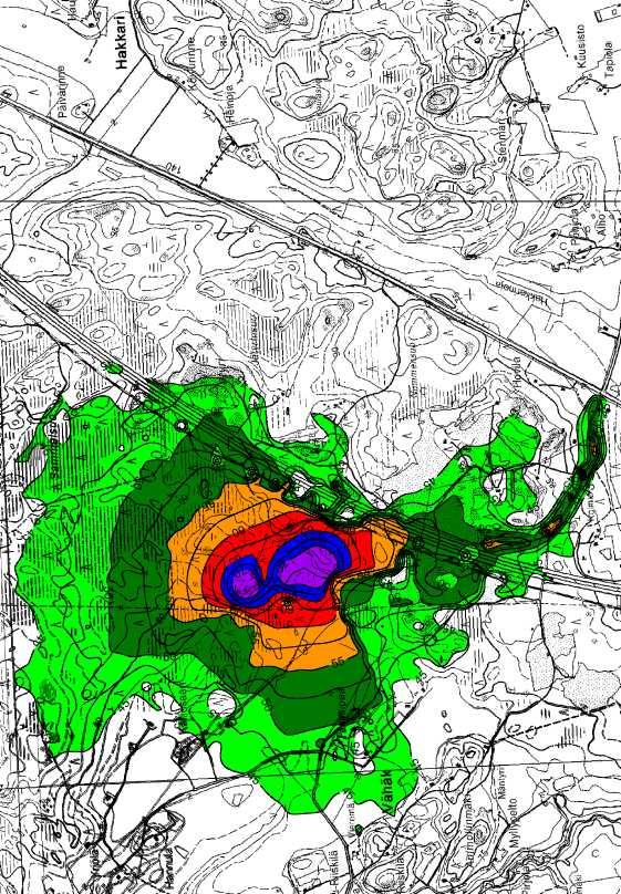 Kuva 1 Mittakaava 0 100 200 m Äänitaso db(a) < < <= < <= < <= < <= < <= <= NCC Roads Oy Ohkolan ottoalue,