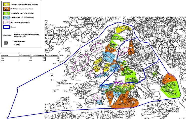 11 Tämänhetkisen tiedon mukaan Hirvensaloon on tarkoitus toteuttaa v. 2014 yhtenäiskoulu 276 luokkien 1-6 oppilaalle ja 510 luokkien 7-9 oppilaalle.