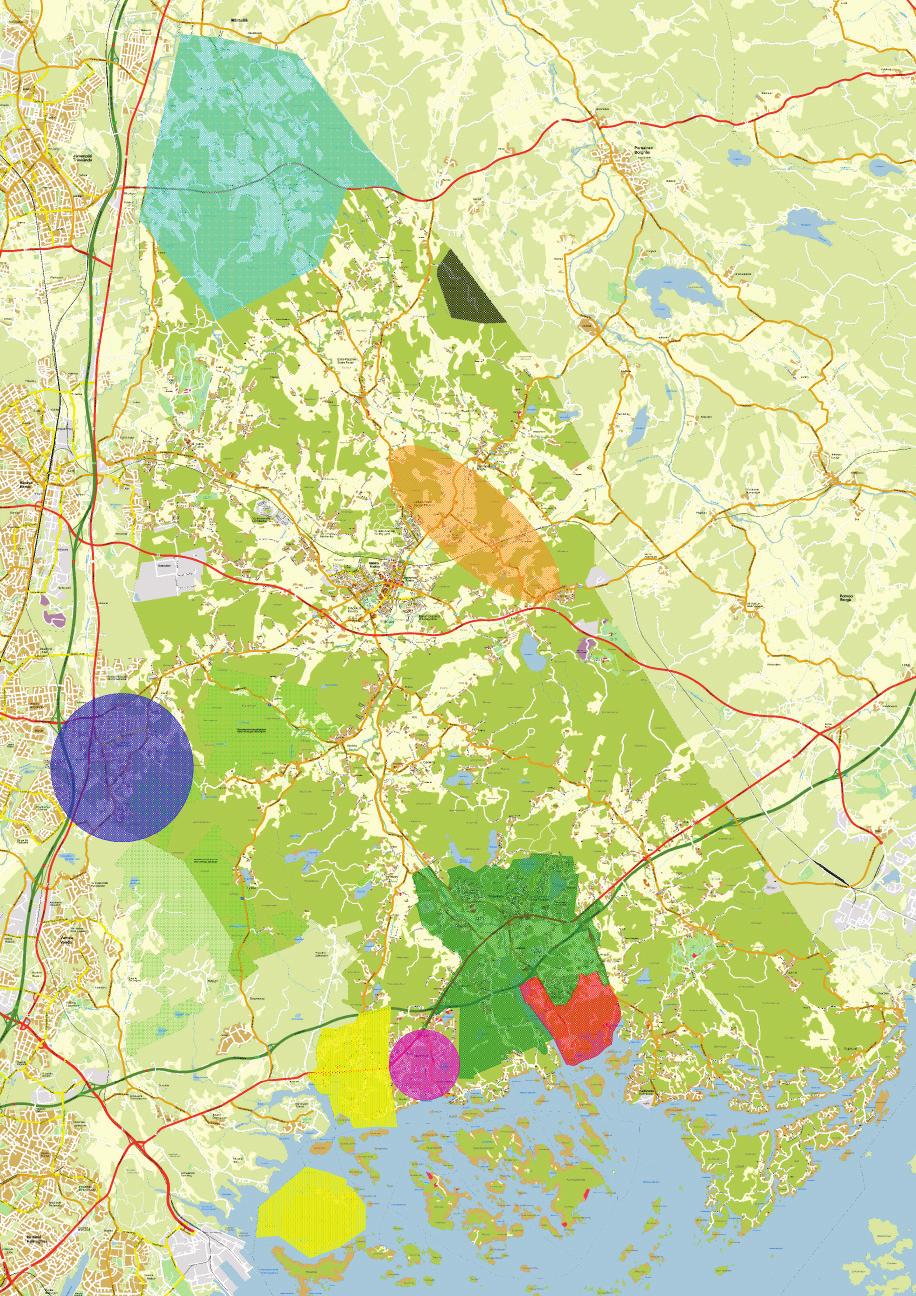 Osayleiskaavoituskohteet 2017-20 Delgeneralplaneområdena 2017-20 Kartassa on esitetty rajauksina kaavoitusohjelman mukaiset osayleiskaavoituskohteet.