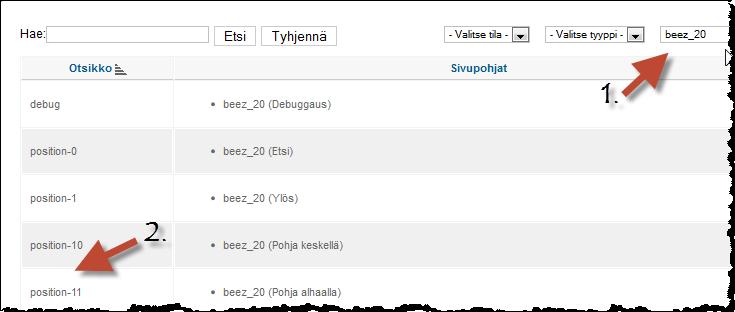 joomla-koulu.net sivustolta. Muista kuitenkin, että oman sivustosi sivupohja ei välttämättä käytä aivan samoja kohtia.