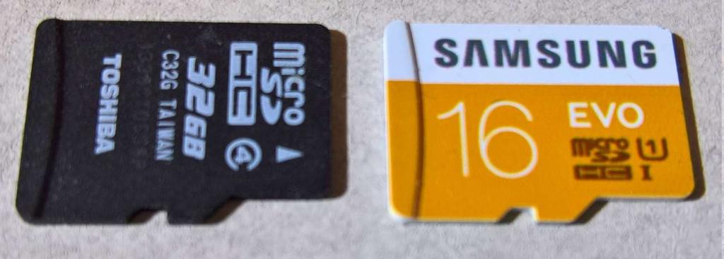 25 Kuva 9. HS ja UHS-1 microsd-korttien nopeusmerkintäesimerkit.