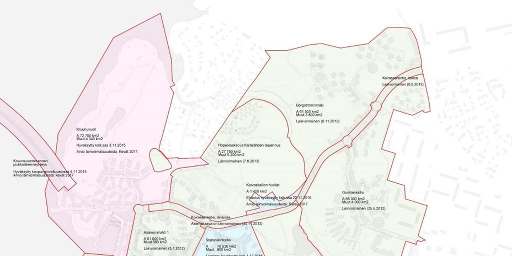 KRUUNUVUORENRANNAN ASEMAKAAVAT KRUUNUVUORI Maapoliittiset neuvottelut -> kaupunginvaltuusto 2017?