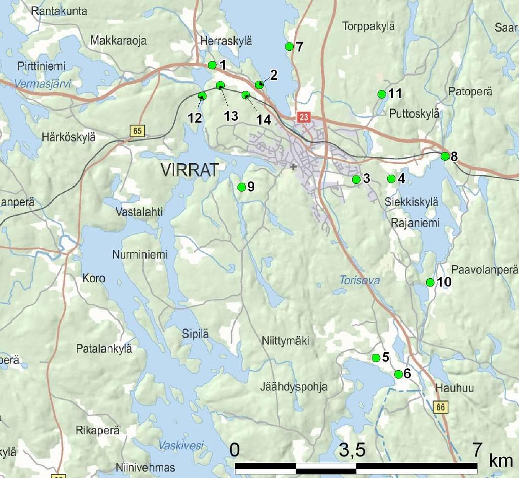 FCG Suunnittelu ja tekniikka Oy Kaavaselostus 36 (83) 3.12 Arkeologia Kuva 17. Liito-oravan elinalueet yleiskaava-alueella.