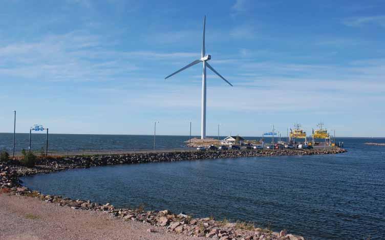 Hailuodon liikenneyhteys Hailuoto, Oulunsalo, Ympäristövaikutusten arviointiselostus VAIKUTUKSET MAISEMAAN JA KULTTUURIPERINTÖÖN 109 Kuva 9.18. Näkymä Riutunkarin nykyisestä lauttarannasta. Kuva L.