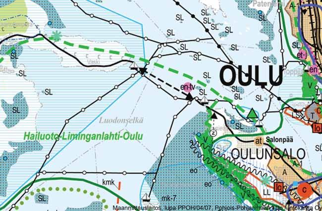 202 Hailuodon liikenneyhteys Hailuoto, Oulunsalo, Ympäristövaikutusten arviointiselostus VAIKUTUKSET YHDYSKUNTARAKENTEESEEN JA MAANKÄYTTÖÖN Kuva 13.1. Ote Pohjois-Pohjanmaan maakuntakaavasta.