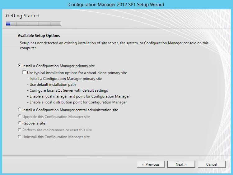 8 4.2 System Center Configuration Manager 2012:n asennus SCCM ladattiin myös Microsoftin sivuilta kokeiluversiona.