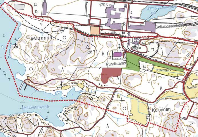 tulokset ja päätelmät Maastotöiden aikana tutkittiin syksyllä 2014 liito-oraville soveliaiksi arvioidut alueet sekä vuonna 2009 reviiriksi rajattu metsäkuvio (kuva 2).