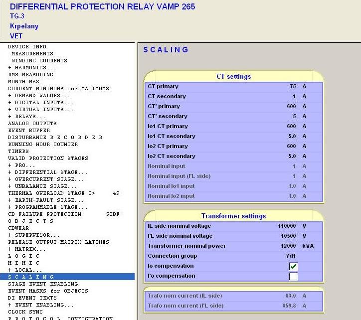 VAMP 265 Transformer, generator and motor differential protection relay Testing manual 3.